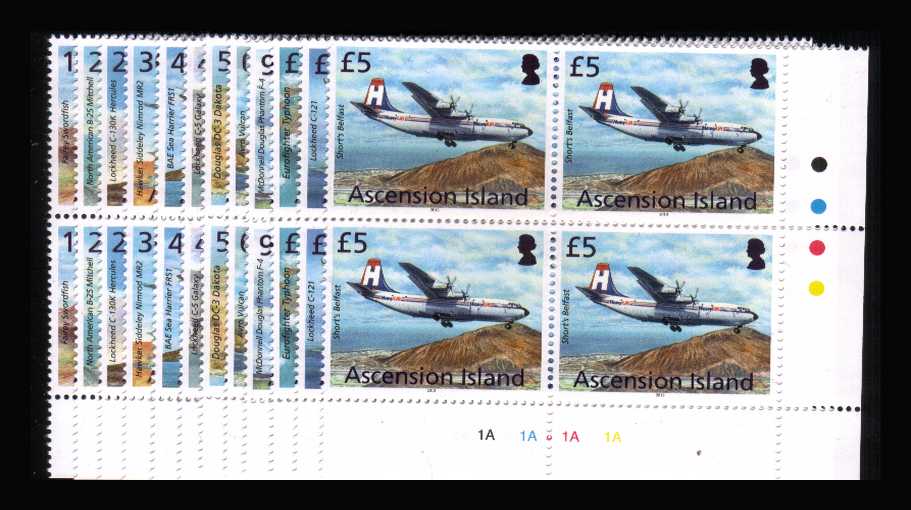 The Aircraft definitive set of twelve superb unmounted mint SE corner cylinder blocks of four.
<br><b>XCX</b>