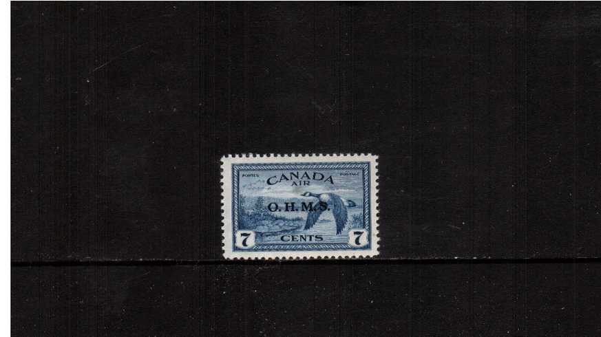 7c definitive - ''AIR'' single with O.H.M.S. overprint.</br>A superb unmounted mint single.<br><b>XQX</b>