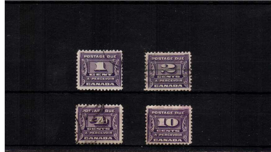 Postage Due set of four very fine used.<br><b>XQX</b>