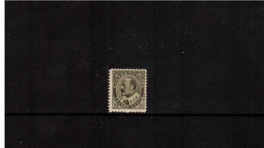 20c Deep Olive-Green<br/>A lovely mounted mint single with a lovely rich colour.
<br/><b>XQX</b>