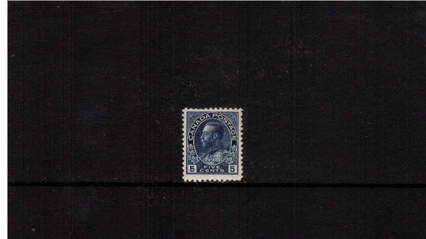 5c Indigo ''Admiral'' Issue<br/>
A fine lightly mounted mint single. 
<br/><b>XQX</b>