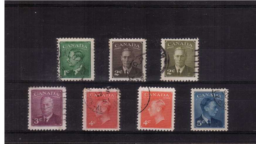 ''POSTES POSTAGE'' set of seven superb fine used.
<br/><b>XQX</b>