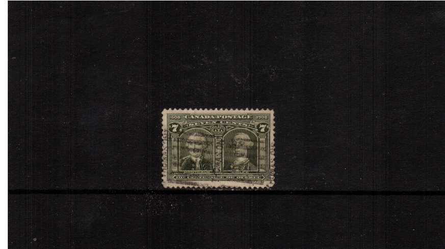 7c Olive-Green - Quebec Tercentenary<br/>A sound used single.
<br/><b>XQX</b>