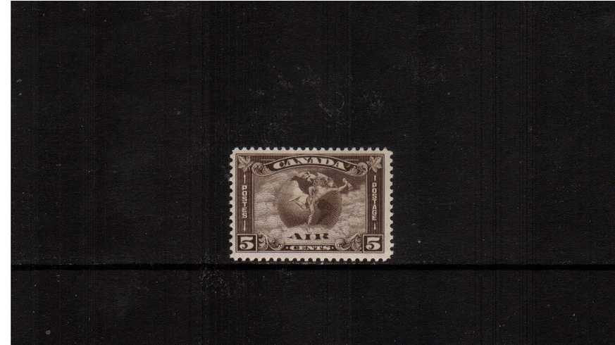 5c Deep Brown ''AIR'' single<br/>
A good mounted mint single. 
<br/><b>XQX</b>