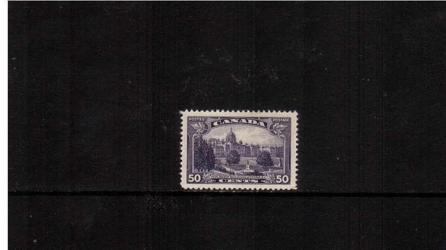 50c Deep Violet ''Parliament Buildings''<br/>A superb unmounted mint single.<br/><b>XQX</b>