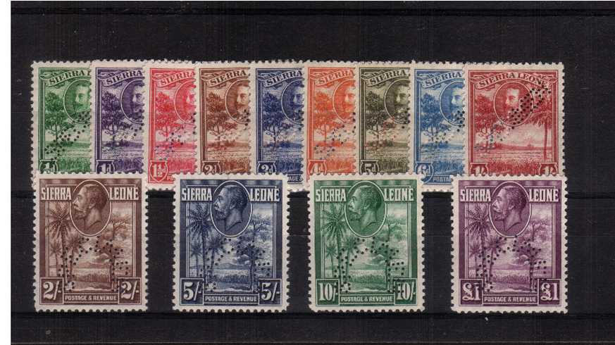 A fine mounted mint set of thirteen perfined ''SPECIMEN''. Lovely set.
<br/><b>XFX</b>