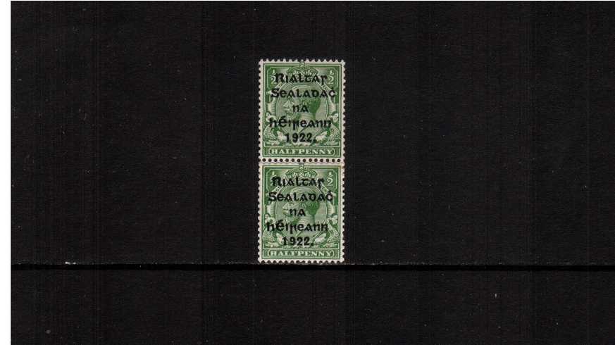 d Green as a superb unmounted mint vertical <b>COIL JOIN</b>
 pair