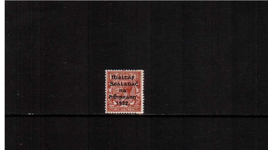 1d Red-Brown lightly mounted mint <b>COIL JOIN</b> single.
