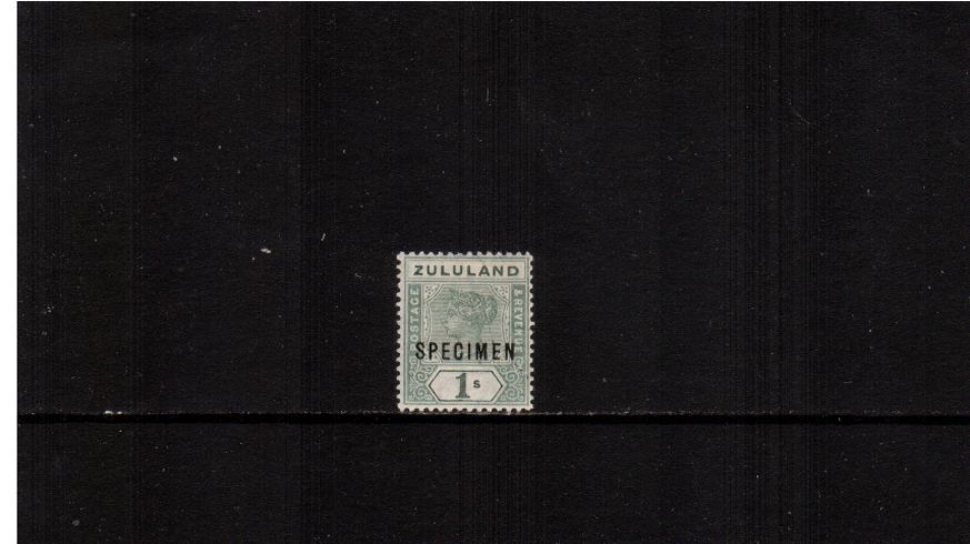 1/- Green<br/>
A superb unmounted mint single overprinted ''SPECIMEN''
<br><b>XLX</b>