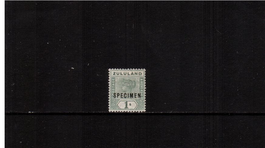 1/- Green<br/>
A superb unmounted mint single overprinted ''SPECIMEN''
<br><b>XLX</b>