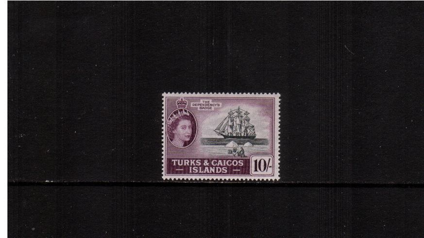 10/- Black and Purple superb unmounted mint single
<br><b>XMX</b>