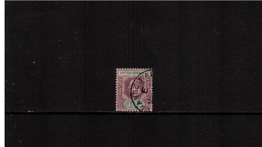 10c Dull Purple and Emerald-Green<br/>
A lovely bright and fresh stamp cancelled with part of a crisp CDS cancel. Pretty!
<br><b>XMX</b>