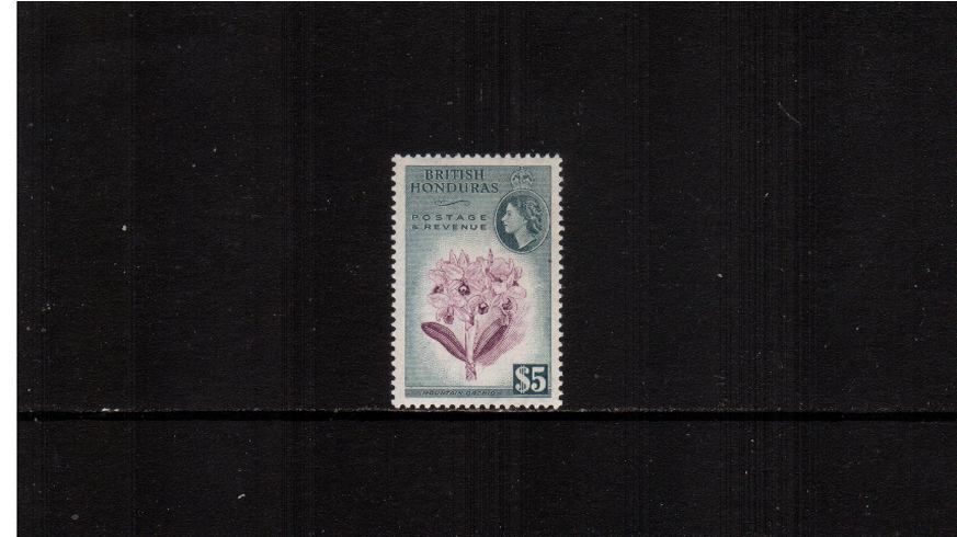 $5 Purple and Slate. A superb unmounted mint single. <br><b>XMX</b>