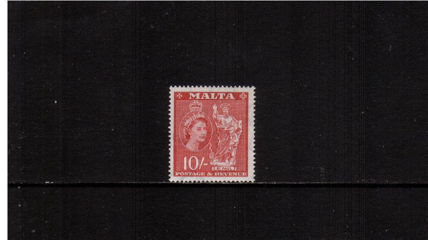 10/- Carmine-Red definitive odd value superb unmounted mint.<br><b>XMX</b>