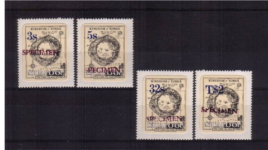 The Maps set of four superb unmounted mint overprinted ''SPECIMEN''.