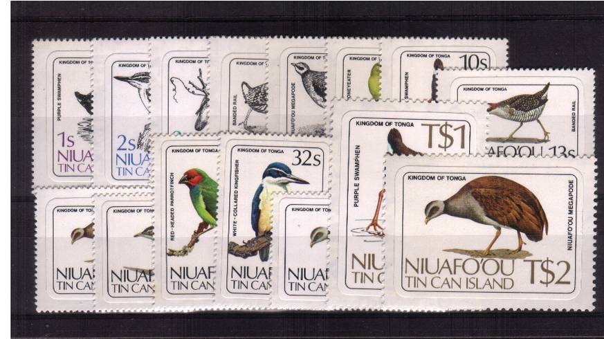 The ''Birds'' set of fifteen supern unmounted mint.