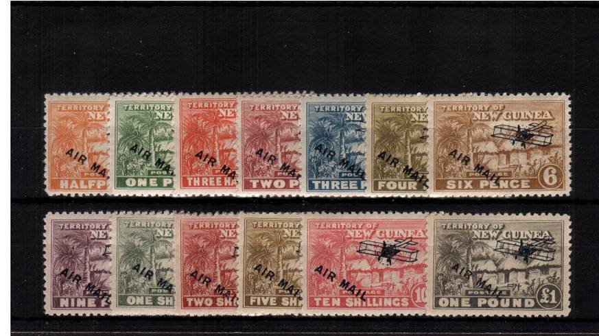 
The ''AIRMAIL '' overprint set of thirteen superb unmounted mint. Pretty. <br/><b>XVX</b>