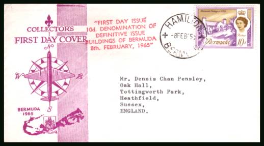 10d Definitive single<br/>A superb neatly typed addressed illustrated First Day Cover.
