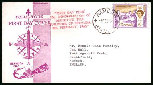10d Definitive single<br/>A superb neatly typed addressed illustrated First Day Cover.
