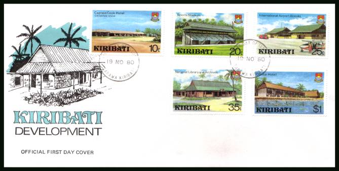 Development<br/>on an unaddressed official First Day Cover.