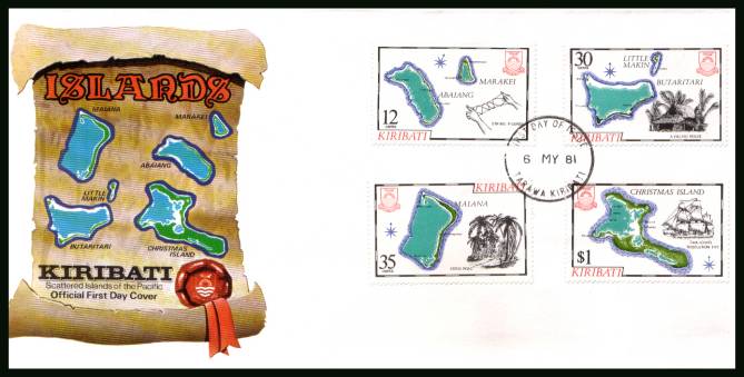 Island Maps - !st Series<br/>on an unaddressed official First Day Cover.