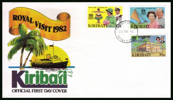 Royal Visit<br/>on an unaddressed official First Day Cover.