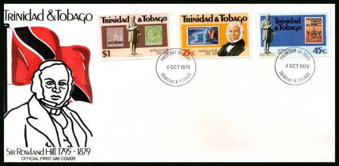 Centenary of Sir Rowand Hill<br/>on an unaddressed official First Day Cover.
