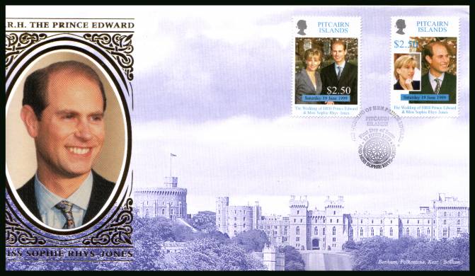 Royal Wedding set of two on an unaddressed BENHAM First Day Cover