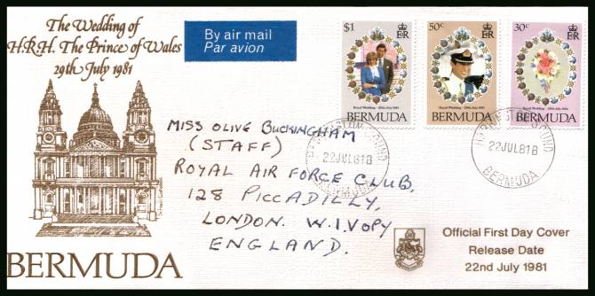 Royal Wedding set of three <br/>an a hand addressed Official First Day Cover.