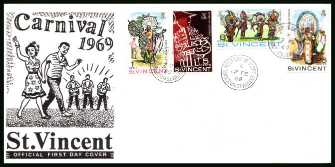 St. Vincent Carnival<br/>on an unaddressed official First Day Cover