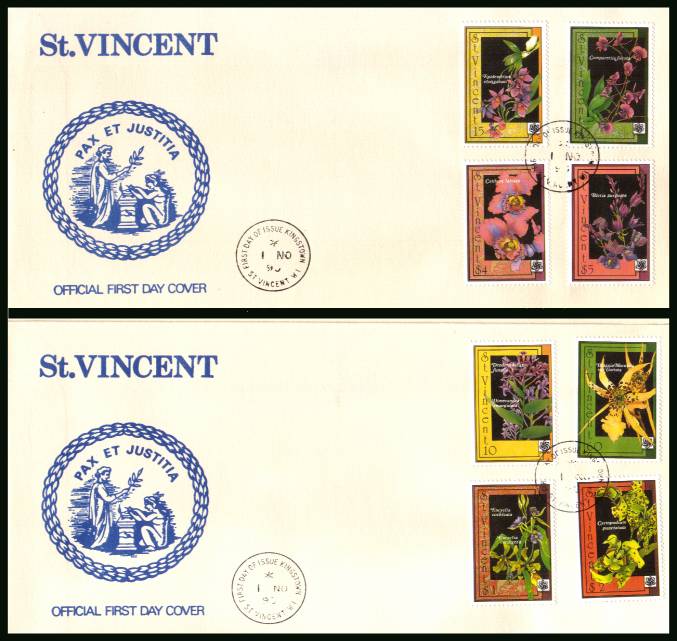 ''EXPO 90'' Garden and Greenery Expo - Orchids<br/>on a pair of unaddressed official First Day Covers