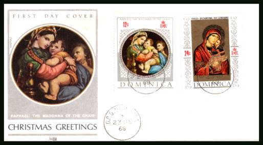 Christmas<br/>on an unaddressed First Day Cover