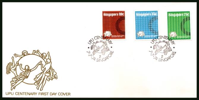 Centenary of Universal Postal Union<br/>on an illustrated unaddressed colour First Day Cover