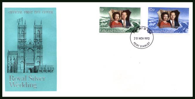 Royal Silver Wedding<br/>on an unaddressed official full colour First Day Cover