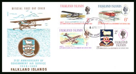 21st Anniversary of Government Air Services<br/>on an unaddressed official full colour First Day Cover