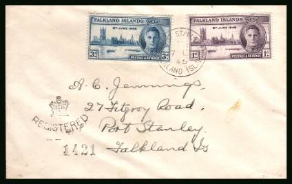 Victory set of two<br/>on a hand addressed plain First Day Cover