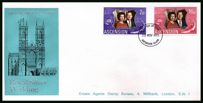 Royal Silver Wedding<br/>on an official unaddressed official First Day Cover