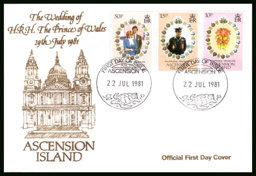 Royal Wedding<br/>on an official unaddressed official First Day Cover