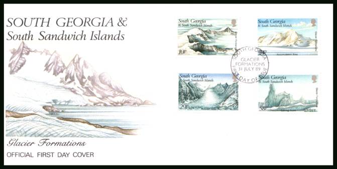 Glacier Formations<br/>on an official unaddressed official First Day Cover