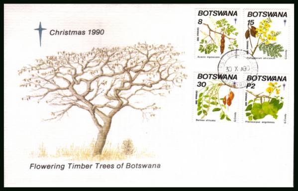 Christmas - Flowering Timber Trees<br/>on an official illustrated First Day Cover