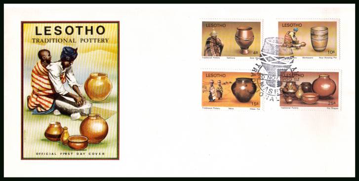 Pottery<br/>on an official unaddressed First Day Cover