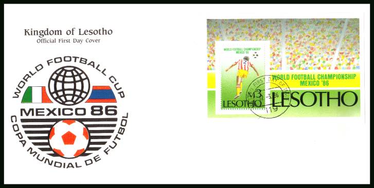 World Cup Football - Mexico
minisheet<br/>on an official unaddressed First Day Cover