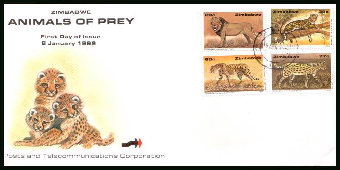 Wildlife Conservation - Big Cats<br/>on an official unaddressed First Day Cover
