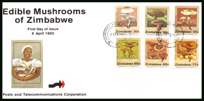 Edible Mushrooms<br/>on an official unaddressed First Day Cover