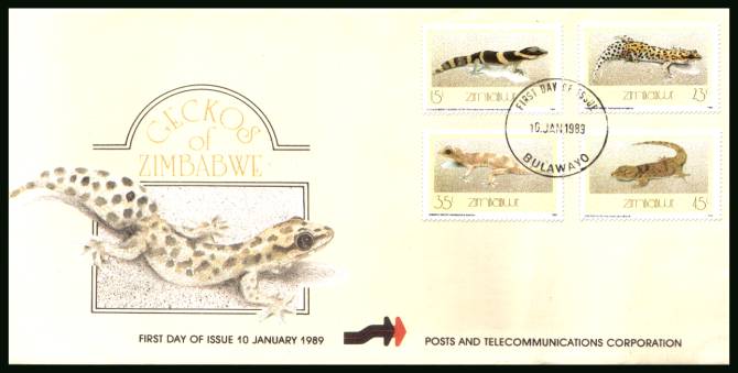 Geckos<br/>on an official unaddressed First Day Cover