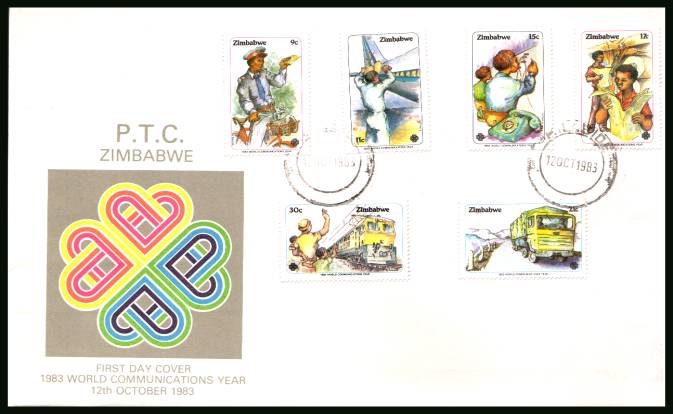 World Communications Year<br/>on an official unaddressed First Day Cover