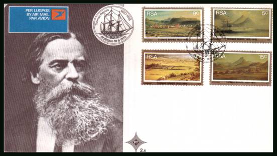 Death Centenary of Thomas Baines - Painter<br/>on an official unaddressed First Day Cover
<br/>Cover number:2.6