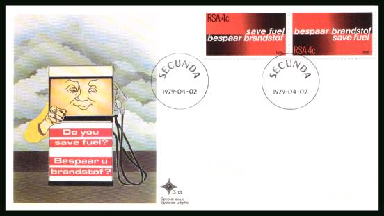 Fuel Cinservation pair<br/>on an official unaddressed First Day Cover
<br/>Cover number:3.13