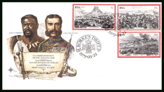 Centenary of Zulu War<br/>on an official unaddressed First Day Cover
<br/>Cover number:3.14