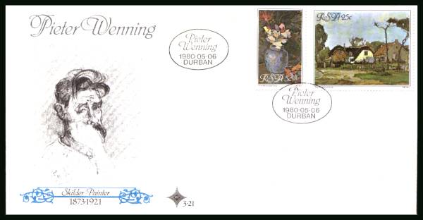 Painting by Pieter Wenning<br/>on an official unaddressed First Day Cover
<br/>Cover number:3.21